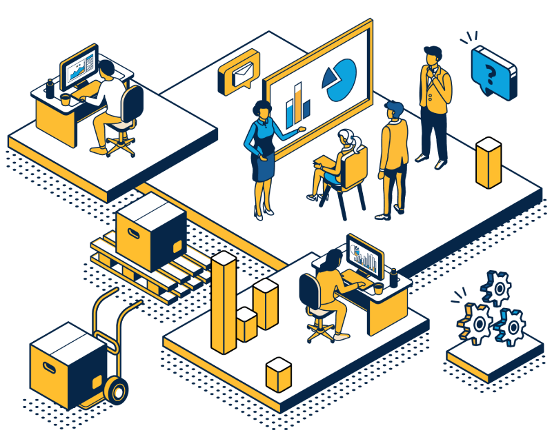 Illustration ERP Logistique Ellipson